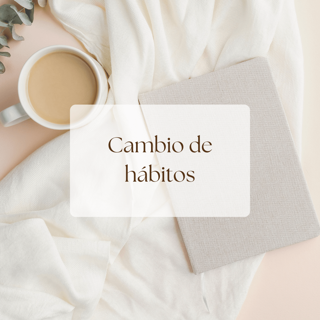 taza de cafe y texto cambio de habitos