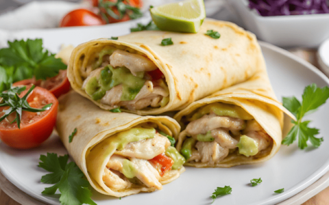 Creps de pollo mahonesa y aguacate