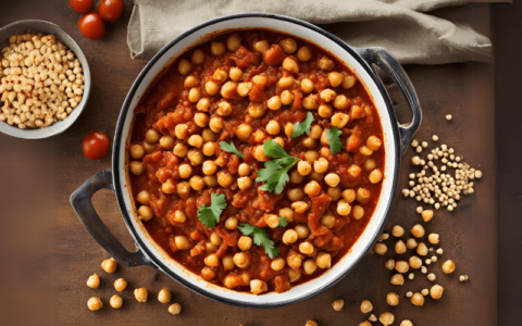 Cacerola con guiso de garbanzos rápidos