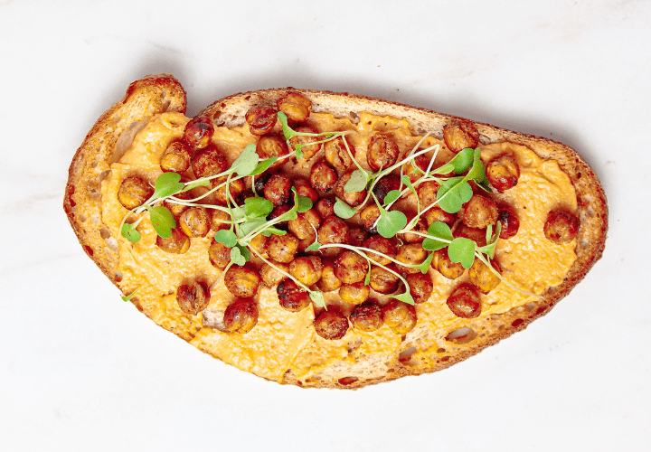 Tostadas con Paté de Garbanzos